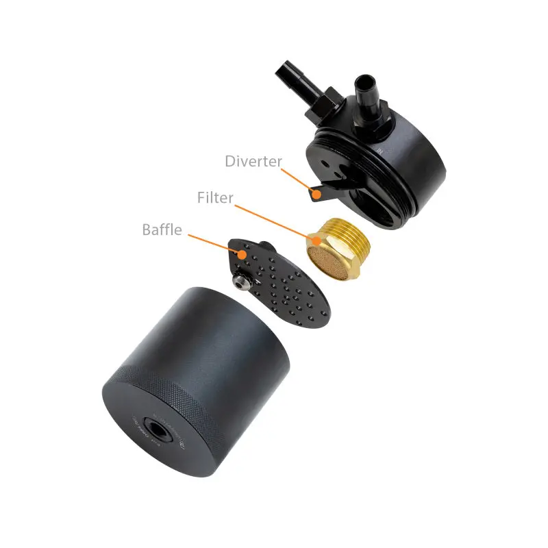 Mishimoto 2016+ Chevrolet Camaro 2.0T Baffled Oil Catch Can Kit - Black 2