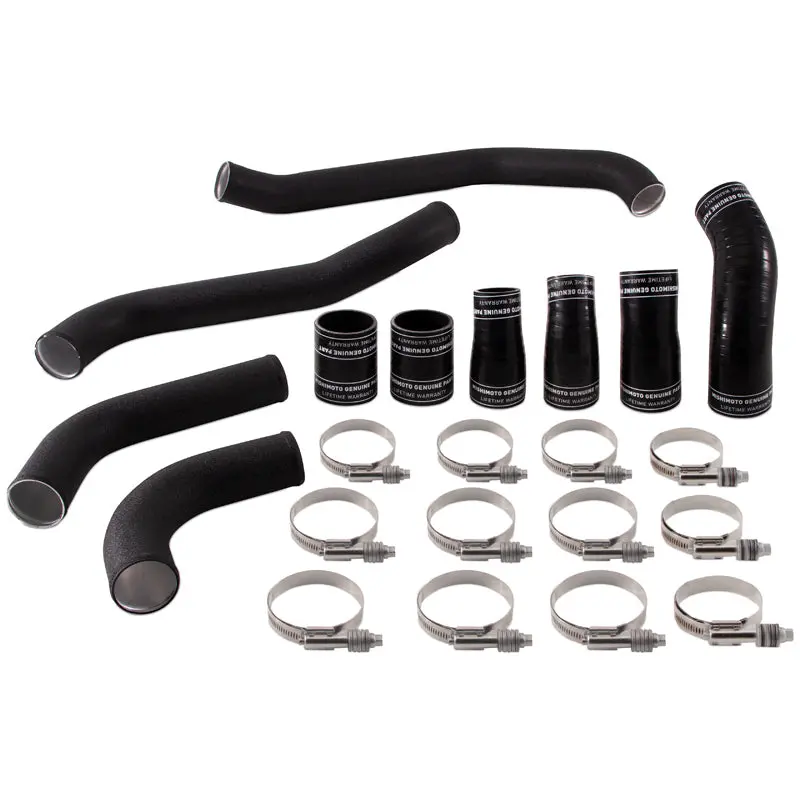Mishimoto 2017+ Ford F150 3.5L Ecoboost Hot-Side Intercooler Pipe Kit - Wrinkle Black 1
