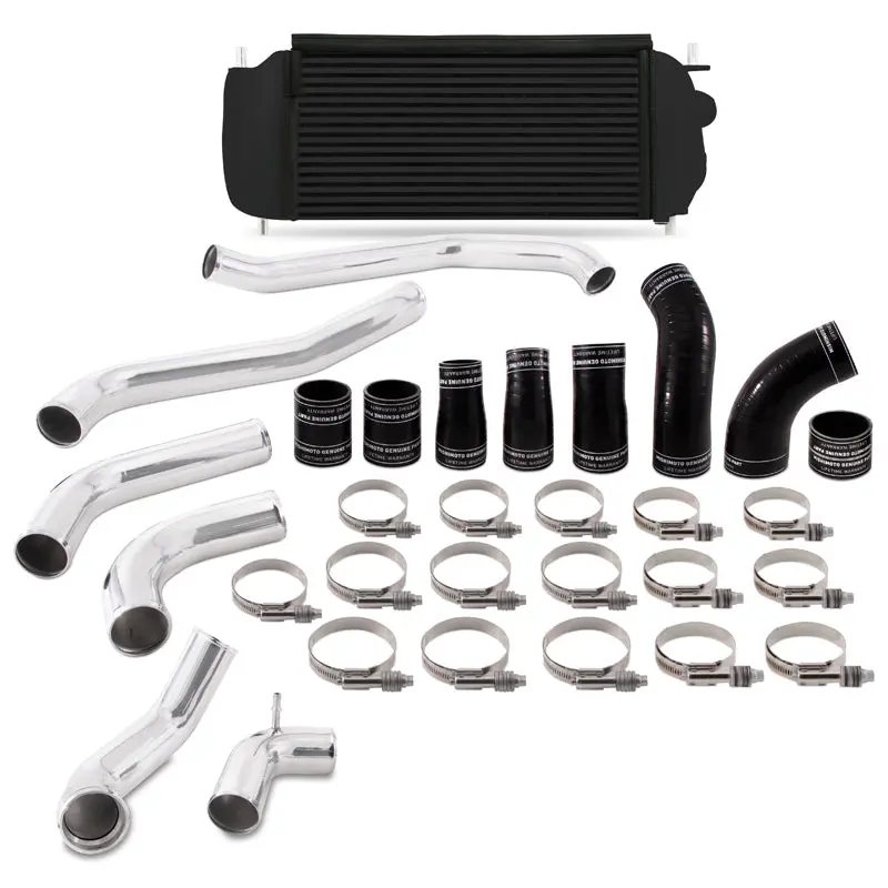 Mishimoto 2017+ Ford F150 3.5L Ecoboost Performance Intercooler Kit - Black Cooler Polished Pipes 1