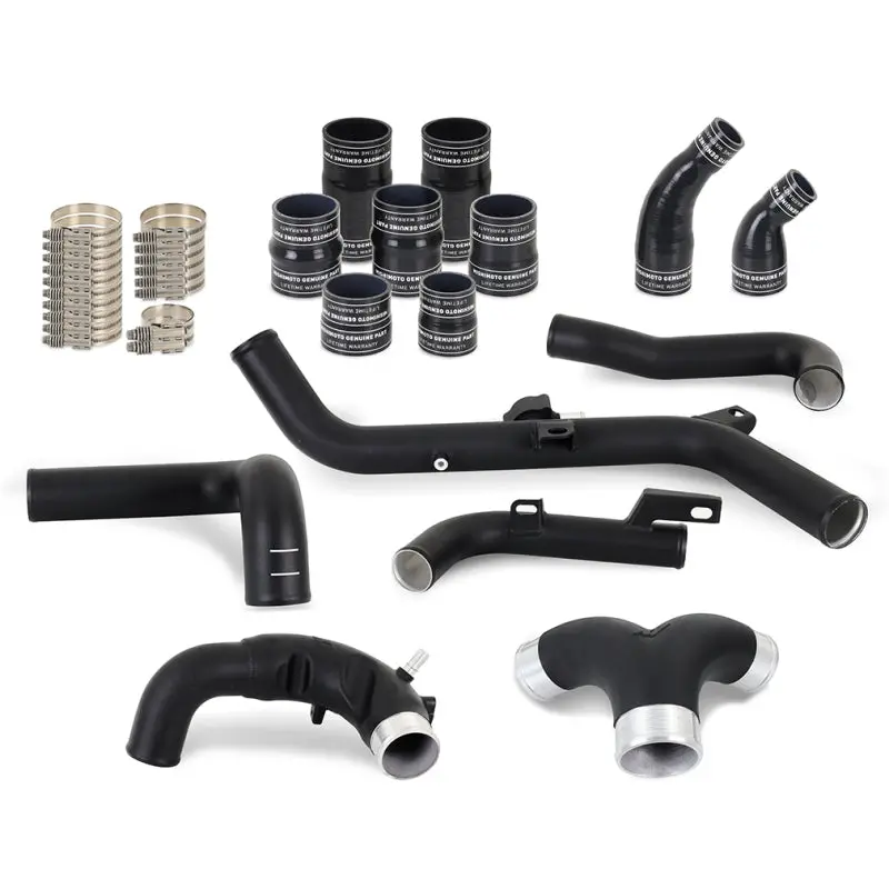 Mishimoto 2021+ Ford Bronco 2.7L High-Mount Intercooler Pipe Upgrade Kit - Wrinkle Black 1
