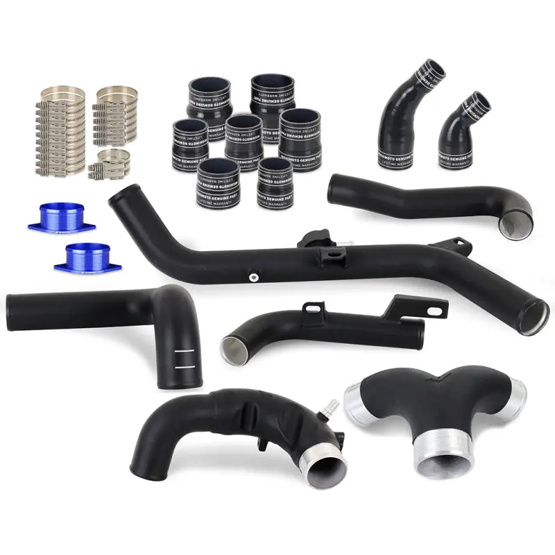 Mishimoto 2021+ Ford Bronco 2.7L High-Mount Intercooler Pipe Upgrade Kit - Wrinkle Black 1