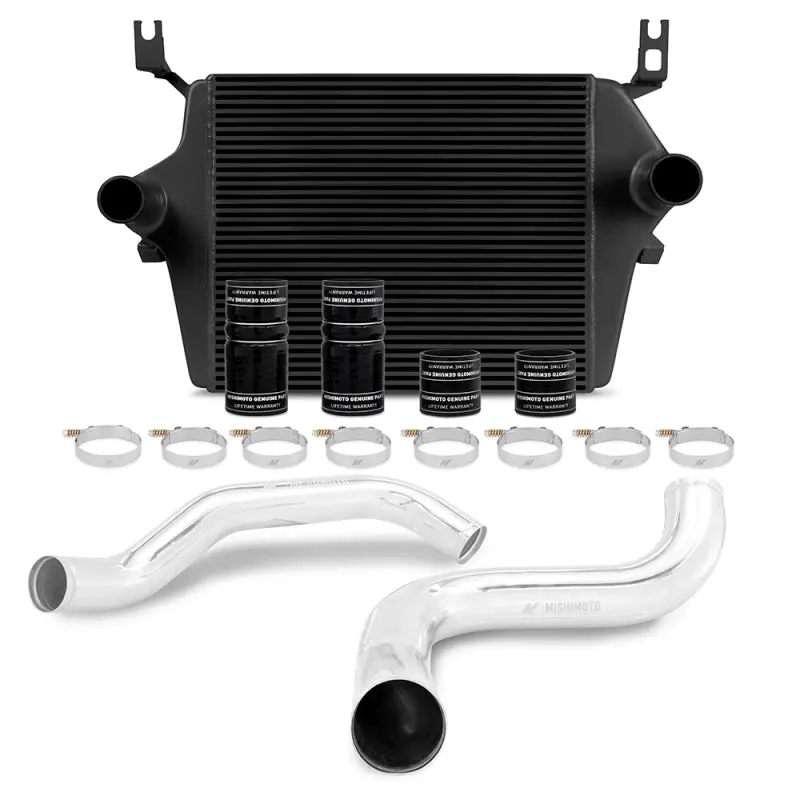 Mishimoto 99-03 Ford 7.3L Powerstroke Psd Black Intercooler Kit W/ Polished Pipes 1