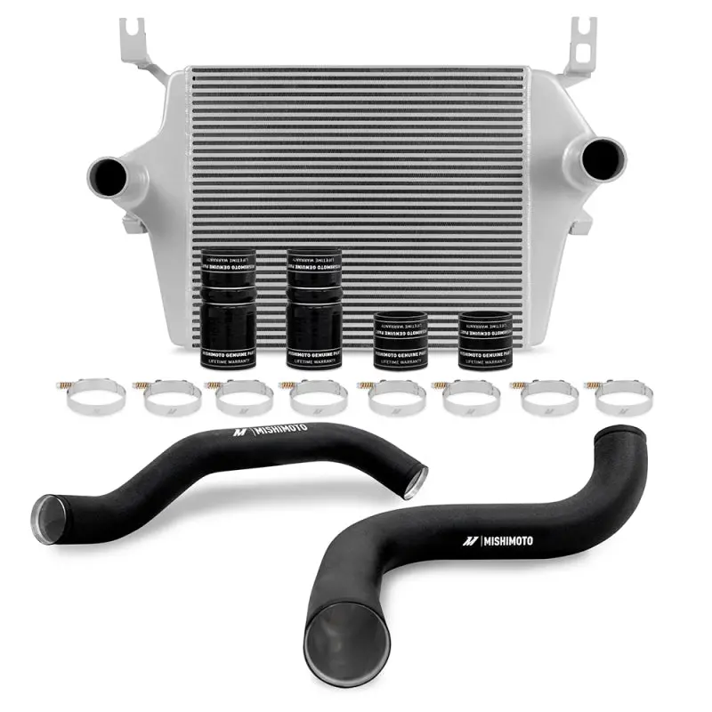 Mishimoto 99-03 Ford 7.3L Powerstroke Psd Silver Intercooler Kit W/ Black Pipes 1