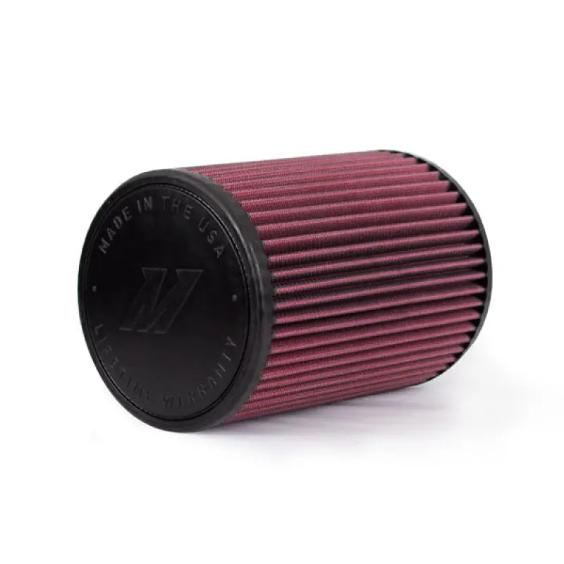 Mishimoto Air Filter W/ Molded Logo Red Oil 8 Layer Cotton W/ Worm Gear Clamp 1