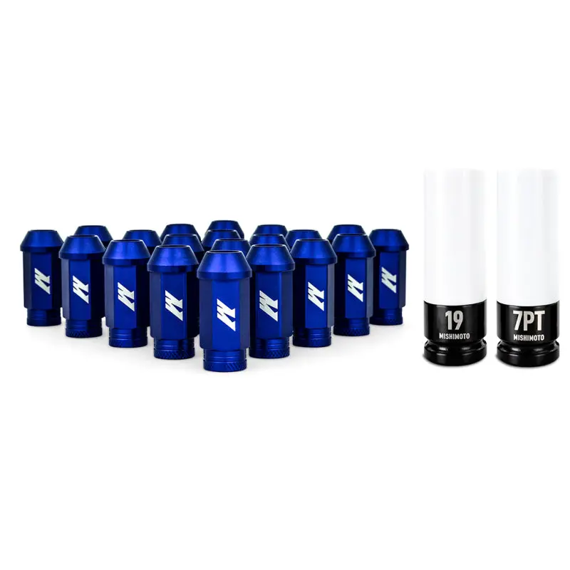 Mishimoto Aluminum Locking Lug Nuts 1/2 X 20 23Pc Set Blue 1