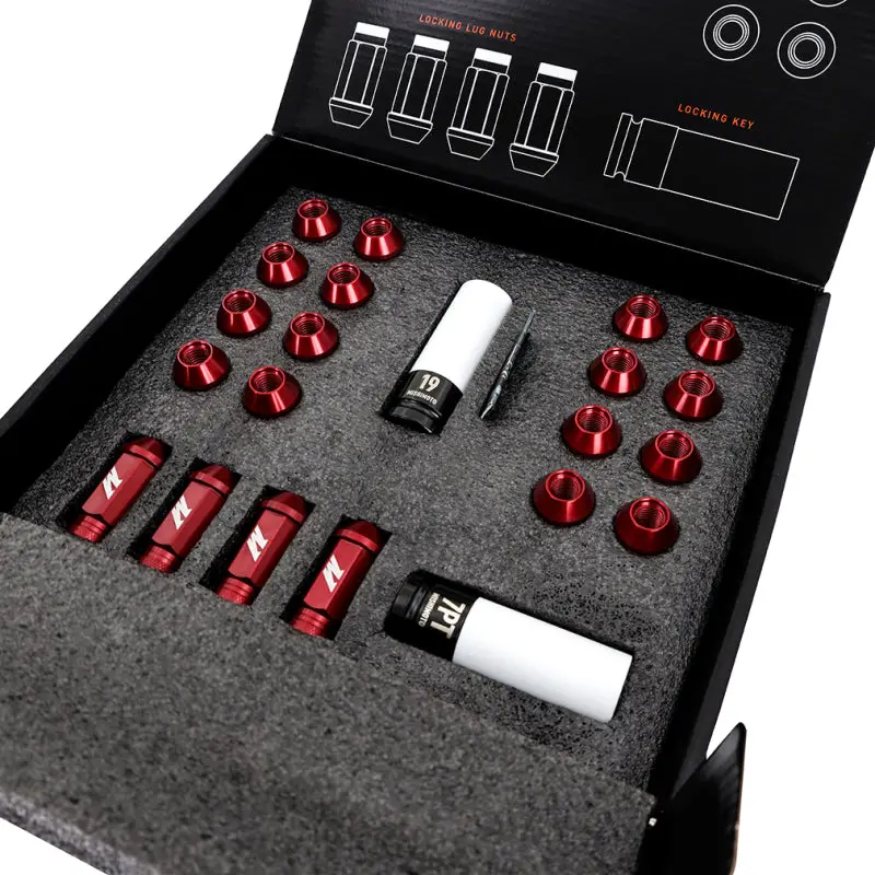 Mishimoto Aluminum Locking Lug Nuts M12x1.25 20Pc Set Silver 2