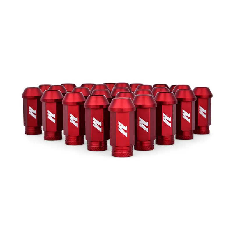 Mishimoto Aluminum Locking Lug Nuts M12x1.5 27Pc Set Red 2
