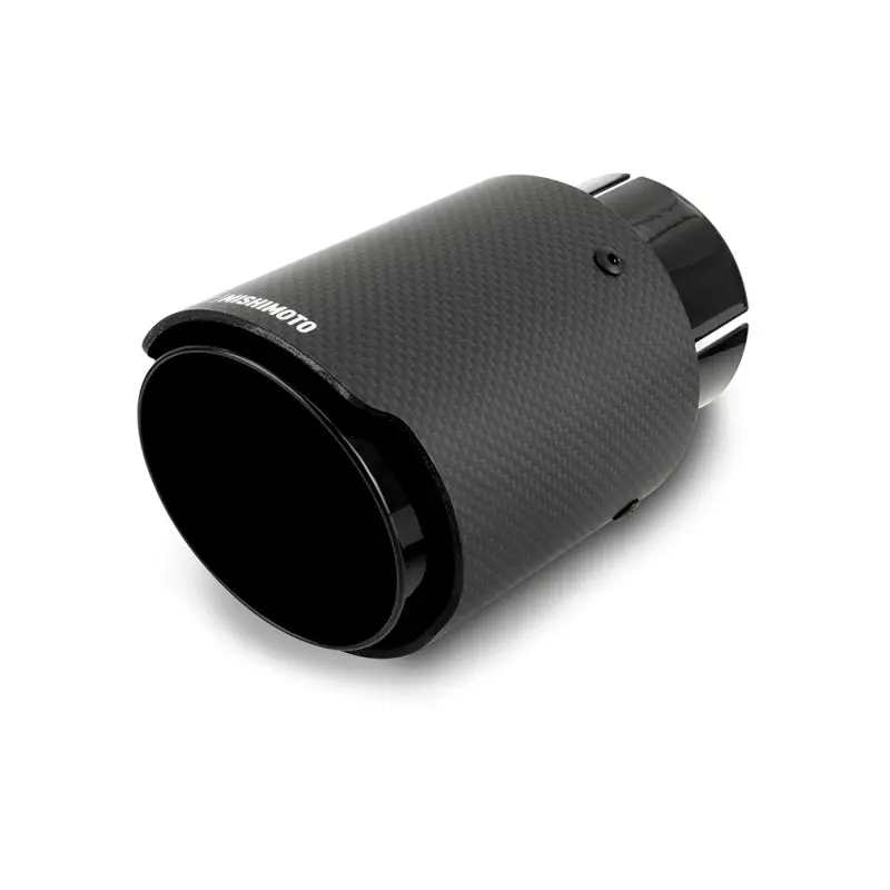 Mishimoto Carbon Fiber Muffler Tip 2.5In Inlet 3.5In Outlet Black 1