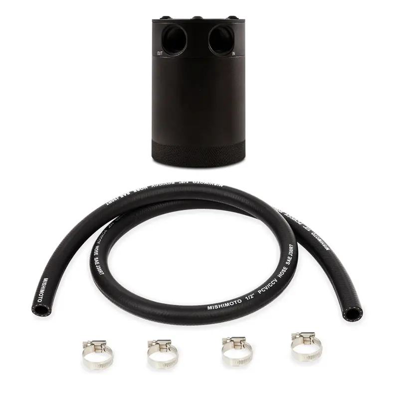 Mishimoto Compact Baffled Oil Catch Can - 2-Port 2