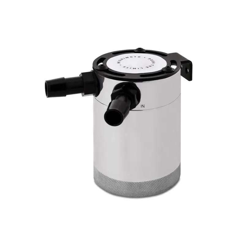 Mishimoto Compact Baffled Oil Catch Can - 2-Port - Polished 1