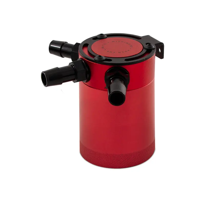 Mishimoto Compact Baffled Oil Catch Can 3-Port - Red 1
