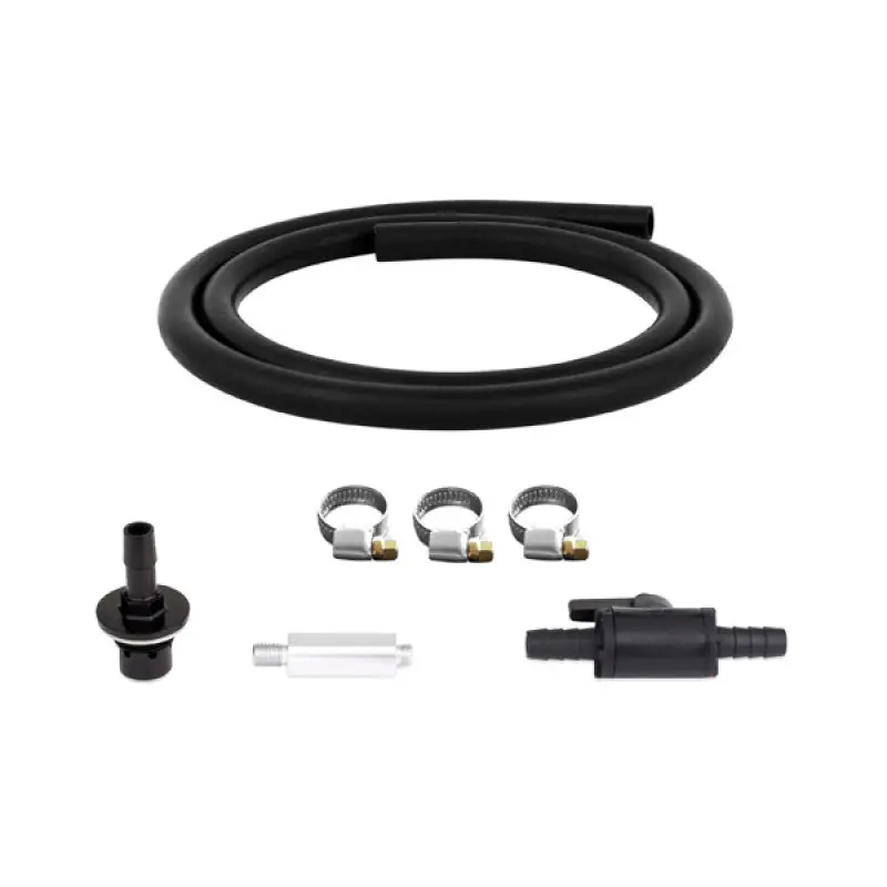 Mishimoto Compact Baffled Oil Catch Can Petcock Drain Kit W/ Metal Drain Fitting 1