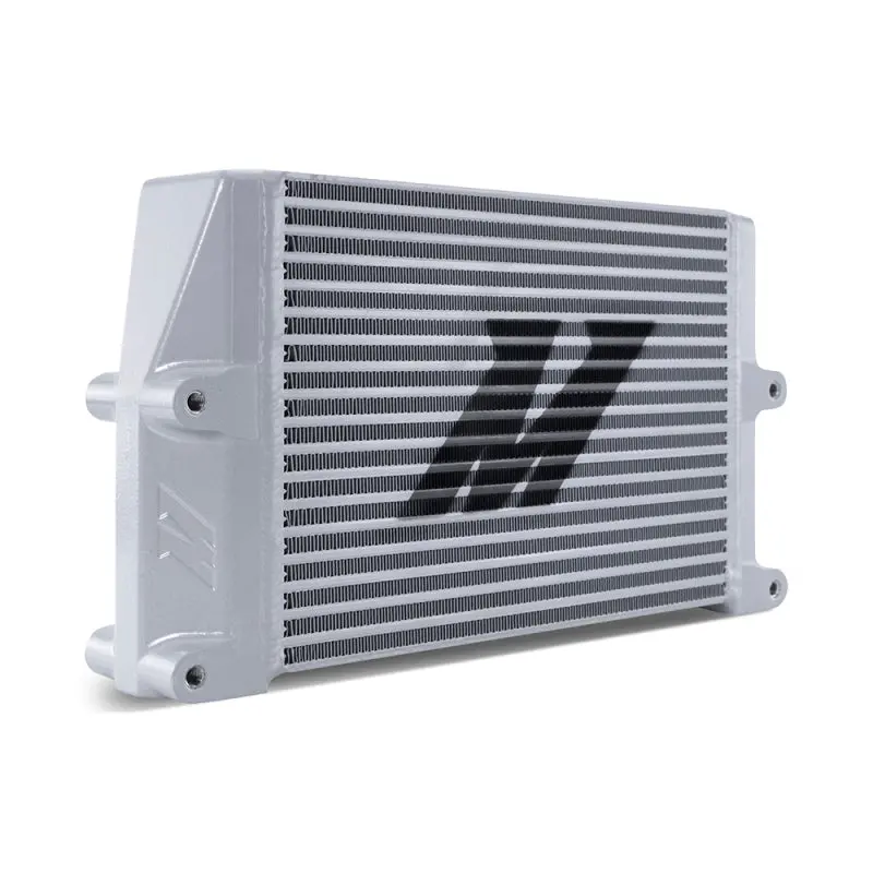 Mishimoto Heavy-Duty Oil Cooler - 10In. Same-Side Outlets - Silver 1