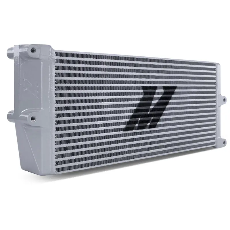 Mishimoto Heavy-Duty Oil Cooler - 17In. Opposite-Side Outlets - Silver 1