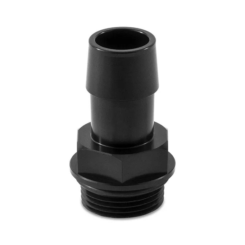 Mishimoto M27 X 2.0 To 3/4In Hose Barb Aluminum Fitting - Black 1