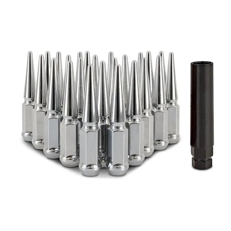 Mishimoto Mishimoto Steel Spiked Lug Nuts M12 X 1.5 24Pc Set Chrome 1