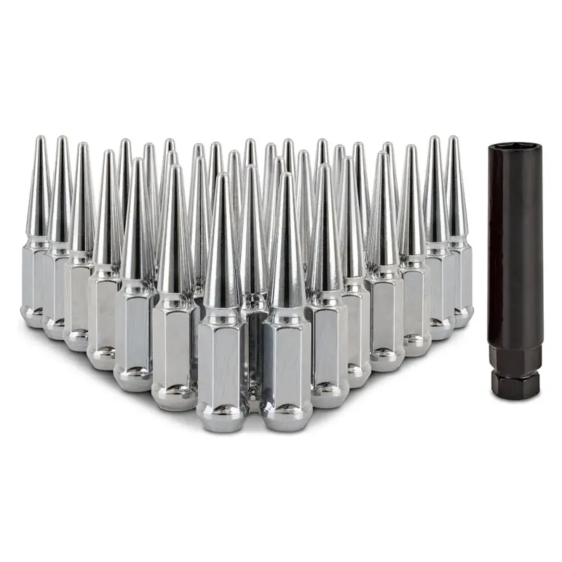 Mishimoto Mishimoto Steel Spiked Lug Nuts M14 X 1.5 32Pc Set Chrome 1