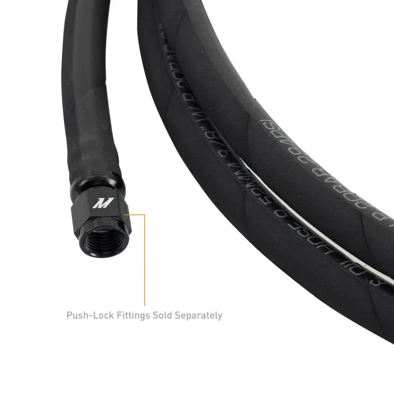 Mishimoto Push Lock Hose, Black, -4An, 120In Length 2
