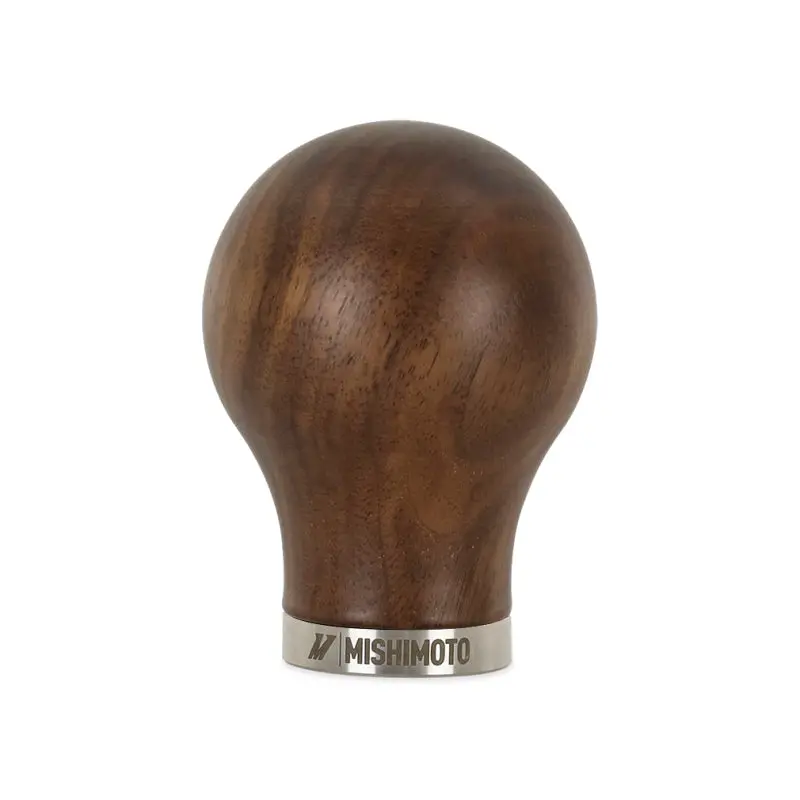 Mishimoto Round Steel Core Wood Shift Knob - Walnut 1