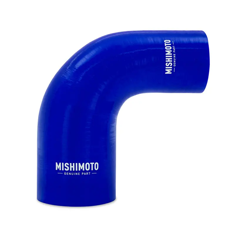 Mishimoto Silicone Reducer Coupler 90 Degree 2.5In To 4In - Blue 1