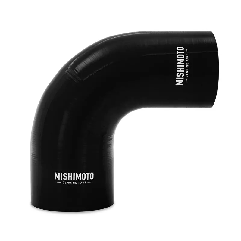 Mishimoto Silicone Reducer Coupler 90 Degree 3In To 4In - Black 1
