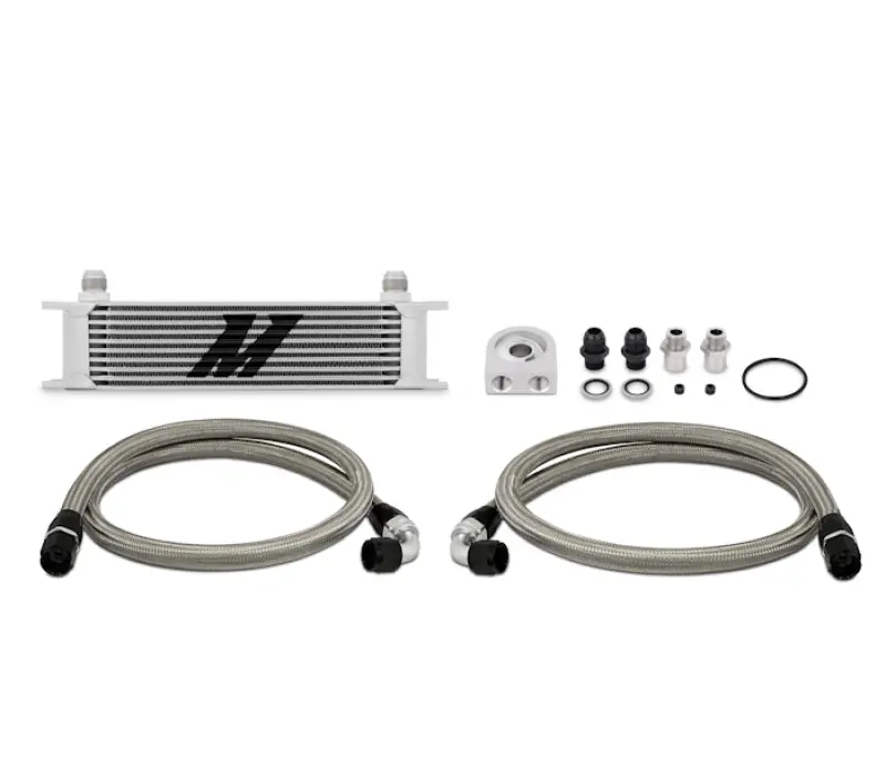 Mishimoto Universal 10 Row Oil Cooler Kit (Metal Braided Lines) 1