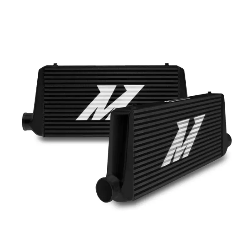 Mishimoto Universal Black R Line Intercooler Overall Size: 31X12x4 Core Size: 24X12x4 Inlet / Outlet 2