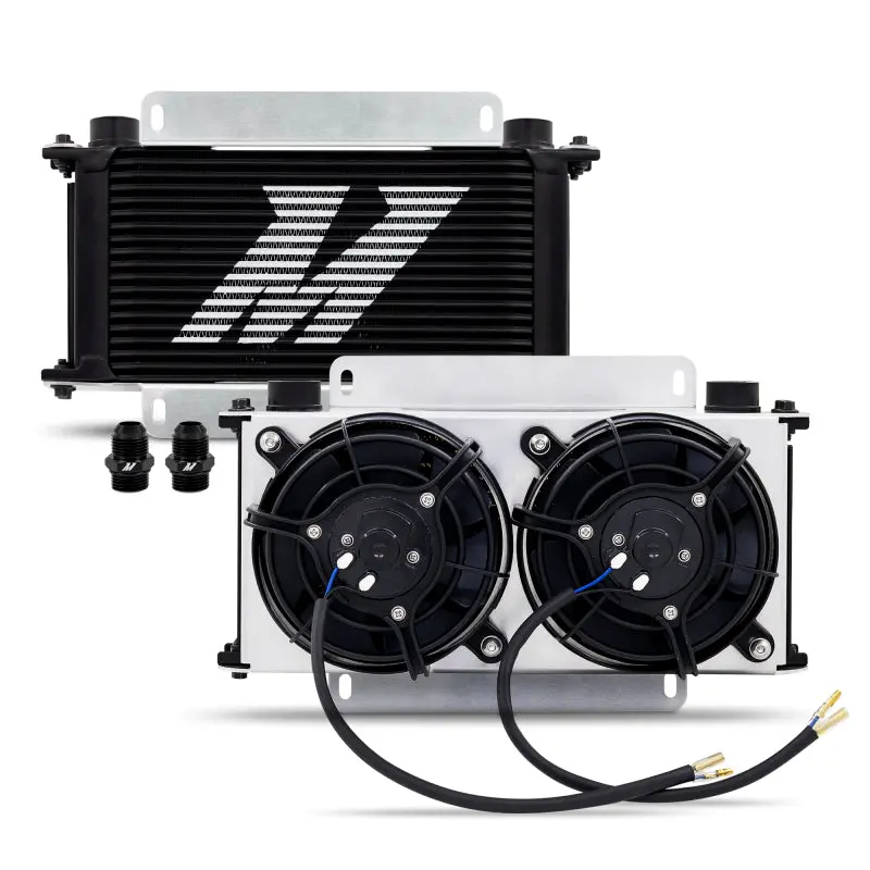 Mishimoto Universal Oil Cooler Kit - 19 Row Cooler And 2X5in Fans 1