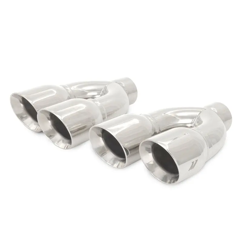 Mishimoto Universal Steel Muffler Tip 2.5In Inlet Dual Y Polished 1