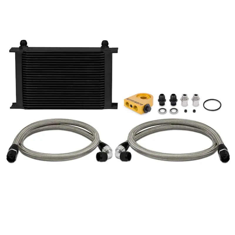 Mishimoto Universal Thermostatic 25 Row Oil Cooler Kit (Black Cooler) 1