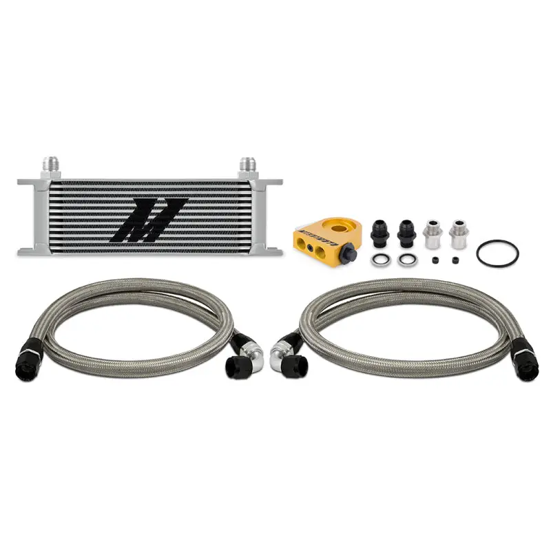Mishimoto Universal Thermostatic Oil Cooler Kit 13-Row Silver 1