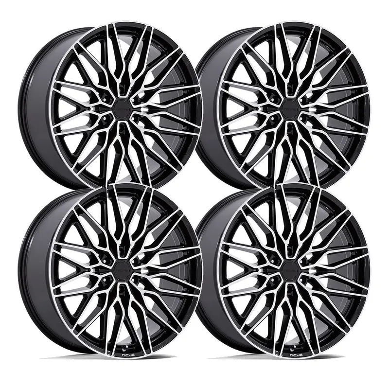 Niche Calabria Gloss Black Set - Late Model Gm Truck / Suv - 20"-24" 1