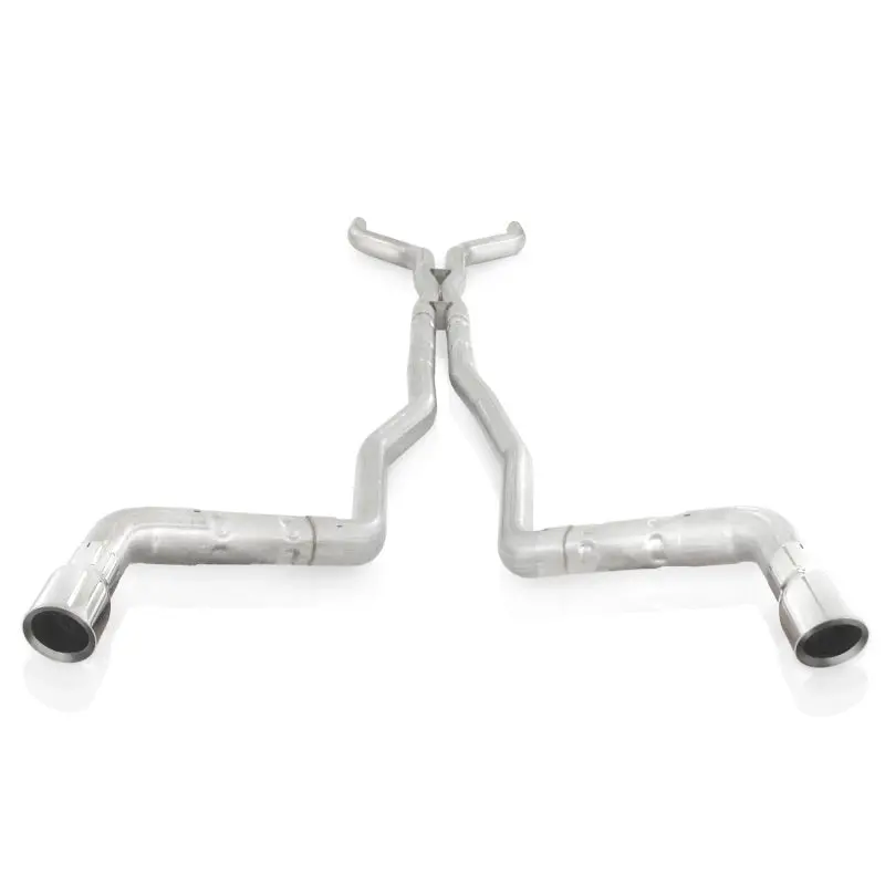 Stainless Works 10-15 Camaro 6.2L 3In Dual Chambered Catback System X-Pipe Factory Connect 1