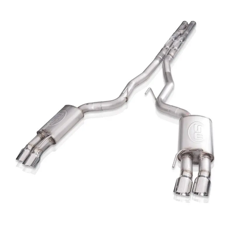 Stainless Works 18+ Ford Mustang Gt 3In Legend 304Ss Catback W/ H-Pipe Quad Polished Tips (No Valve) 2