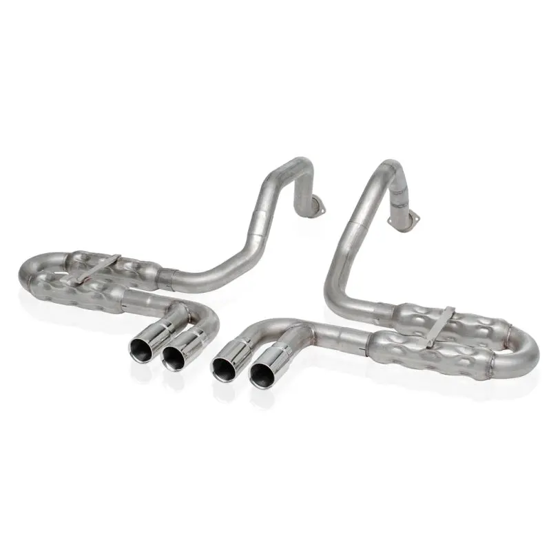 Stainless Works 1997-04 Corvette C5 2-1/2In Axleback Quad Rolled Edge Tips 1