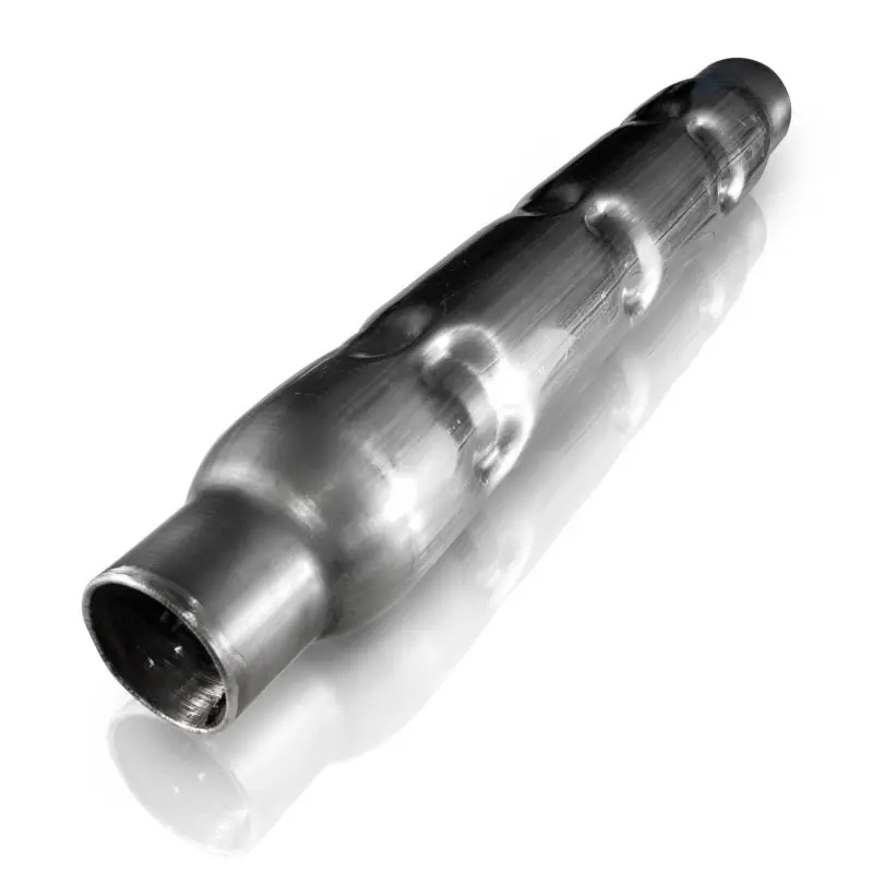 Stainless Works 2.25In Chambered Round Muffler (Mill Finish) 1