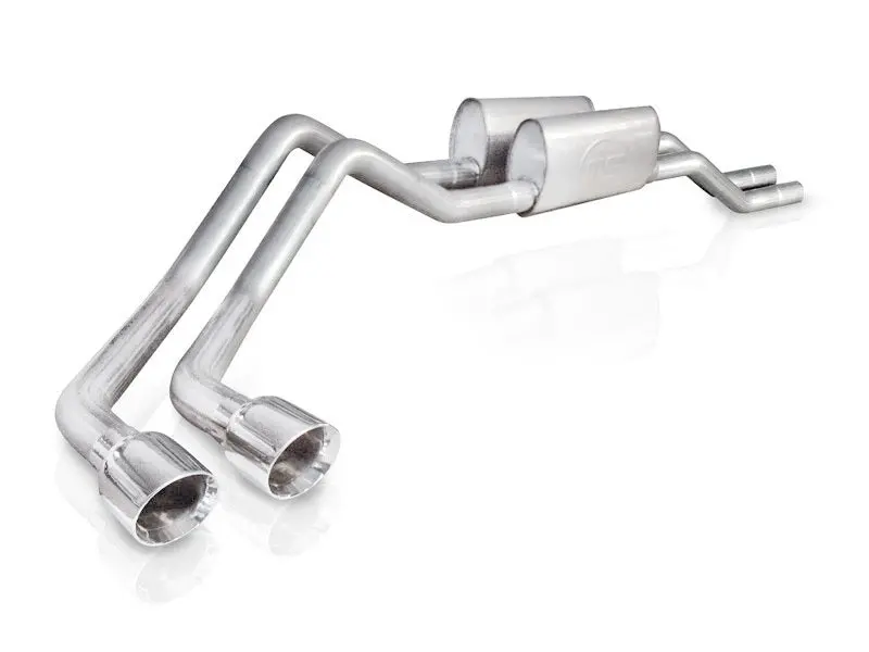 Stainless Works 2004-08 F150 5.4L Exhaust 2-1/2In Chambered Mufflers Behind Passenger Tire Exit 1