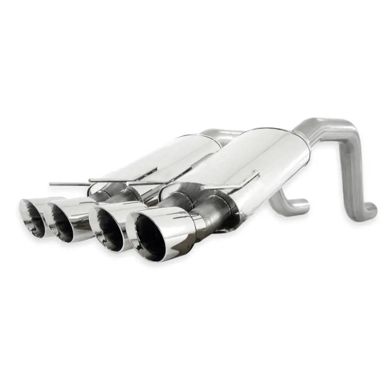 Stainless Works 2006-13 Corvette C6zo6/Zr1 3In Axleback Chambered Mufflers Quad 4In Rolled Edge Tips 1