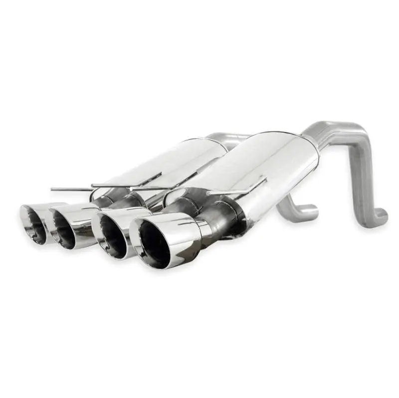 Stainless Works 2006-13 Corvette C6zo6/Zr1 3In Axleback Chambered Mufflers Quad 4In Rolled Edge Tips 2