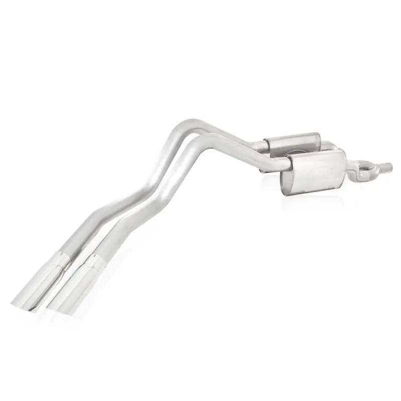 Stainless Works 2010-14 Ford Raptor 3In Exhaust Y-Pipe S-Tube Mufflers Behind Passenger Tire Exit 1