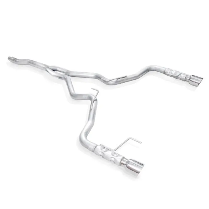 Stainless Works 2015-16 Mustang 2-1/2In Catback Retro Chambered Mufflers Factory Connection 1