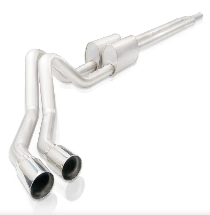 Stainless Works 2019+ Chevrolet Silverado 5.3L 3In Legend Catback Factory Conct Dual Polished Tip 1