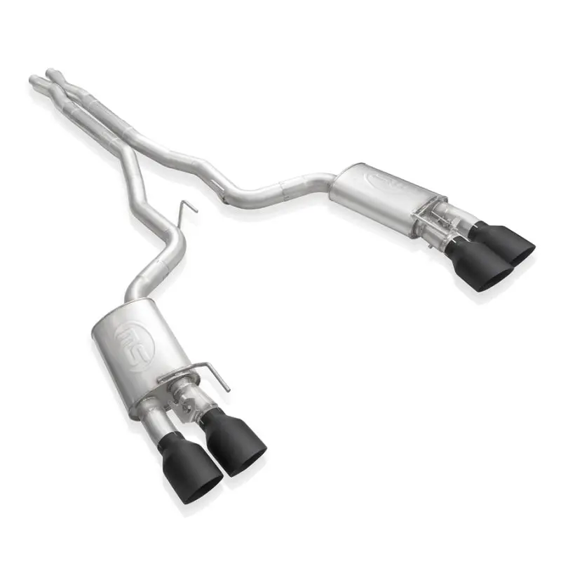 Stainless Works 2020 Ford Gt500 Legend Catback X-Pipe Exhaust Factory Connect - Black Tips 1