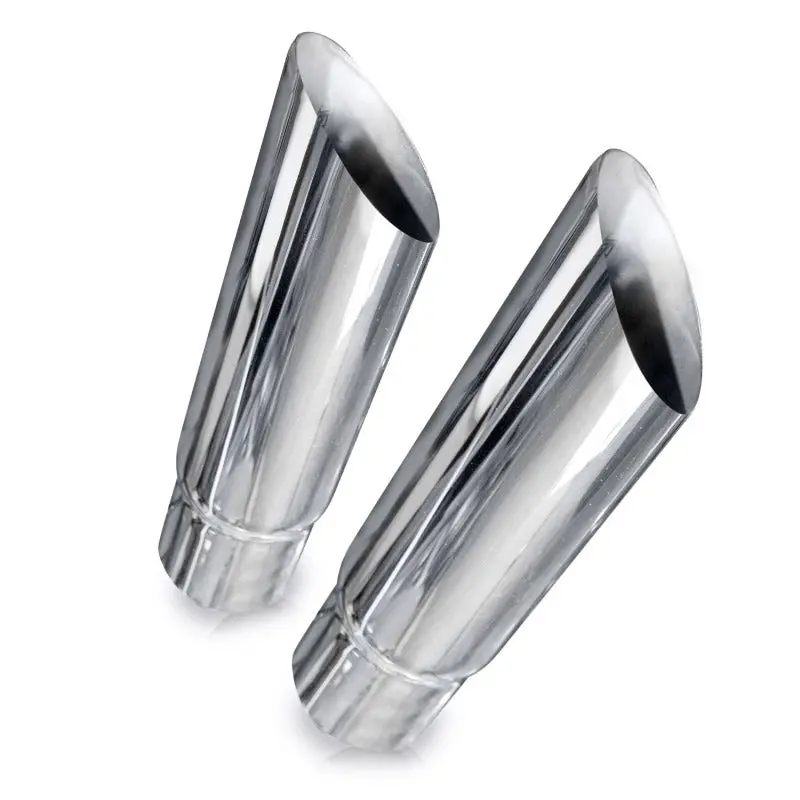 Stainless Works Angle Cut Resonator Tips 2 1/4In Id Inlet 3In Body 1