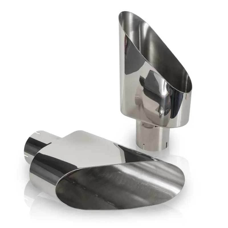 Stainless Works Big Oval Truck Side Tips - 2.50In Id Inlet (Priced Per Pair) 1
