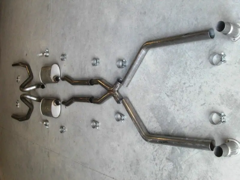 Stainless Works Chevy Chevelle Small/Big Block 1966-67 Exhaust 2 1/2In For Headers With X-Pipe 1