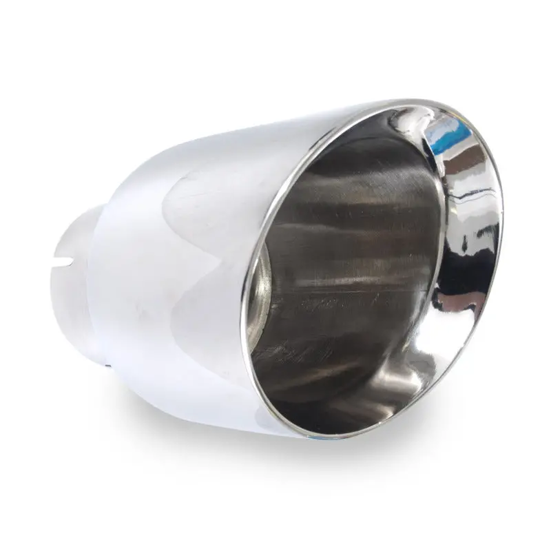 Stainless Works Conical Double Wall Slash Cut Exhaust Tip - 4In Body 3In Inlet 1