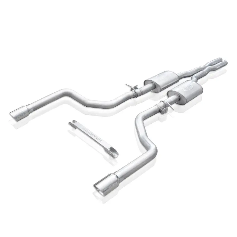 Stainless Works Dodge Charger 2015-18 6.2L / 6.4L Hemi Factory Exhaust 1