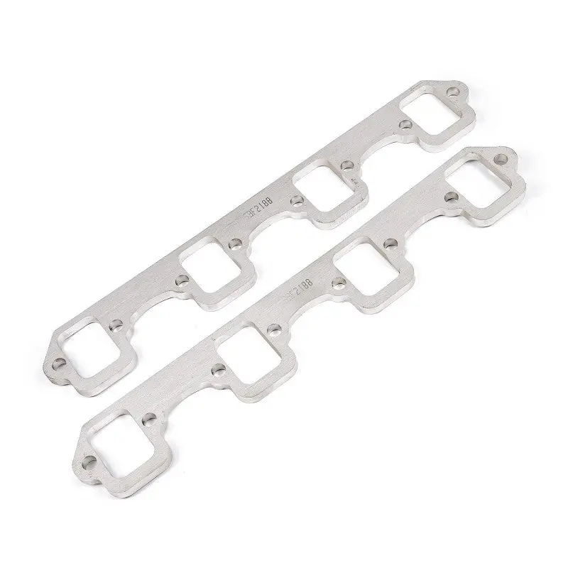 Stainless Works Sbf Rectangular Shaped Port Header 304Ss Exhaust Flanges 1-7/8In Primaries (2In Bp) 1