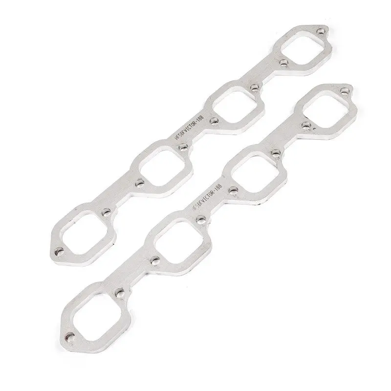 Stainless Works Sbf Victor Senior Heads Square Port Header 304Ss Exhaust Flanges 1-7/8In Primaries 1